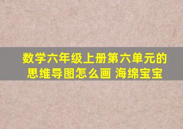 数学六年级上册第六单元的思维导图怎么画 海绵宝宝